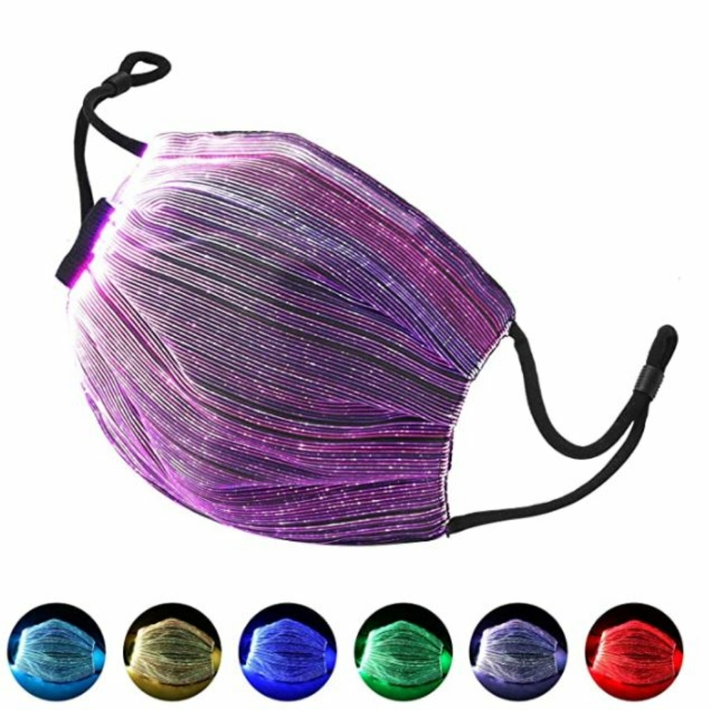 LED LIGHT UP RECHARGEABLE PARTY FACE MASK